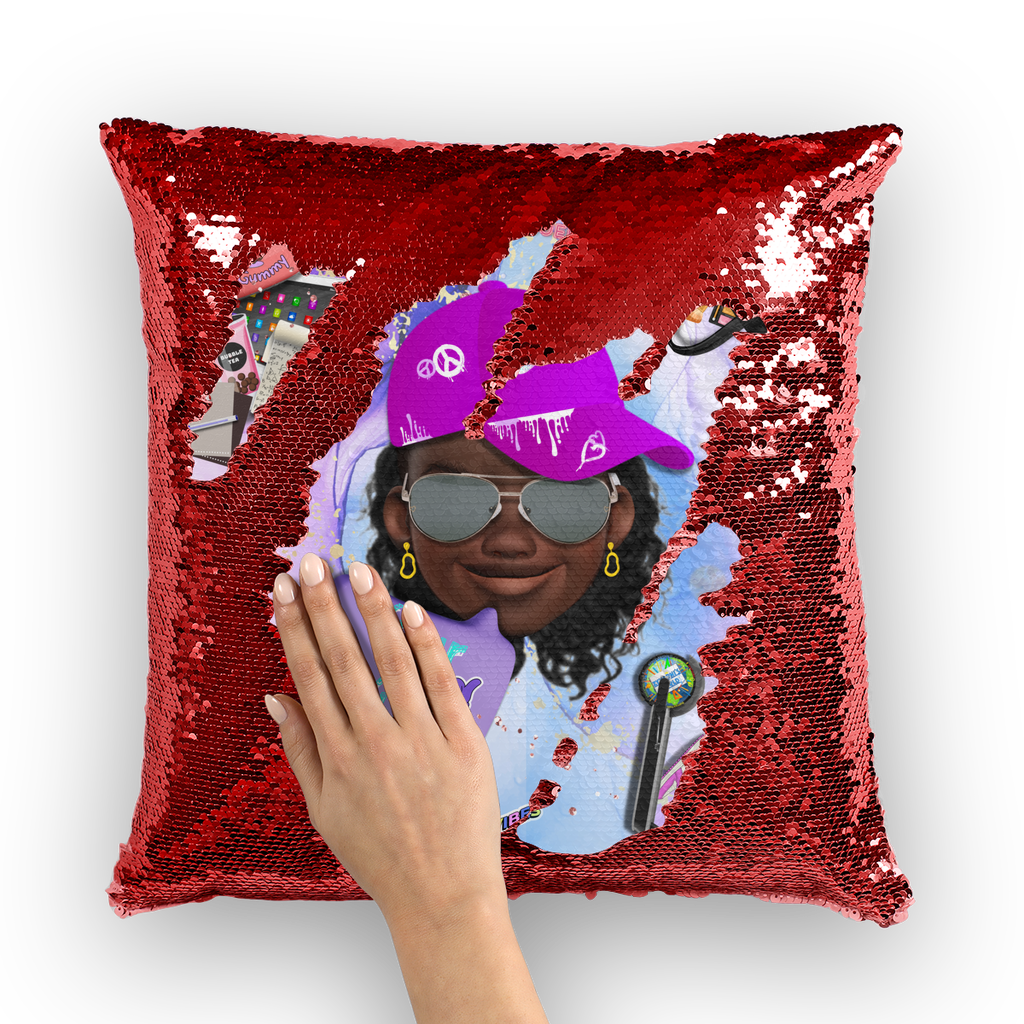 Cool Girl Mermaid Sequin Cushion Cover