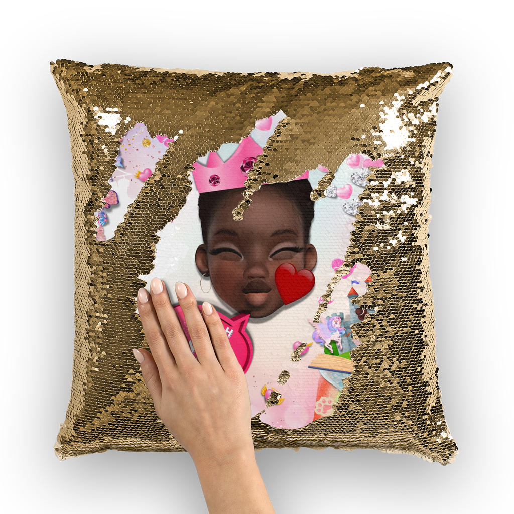 Mwah Princess Mermaid Sequin Cushion