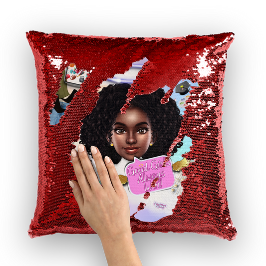 Good Girl Mermaid Sequin Cushion Cover