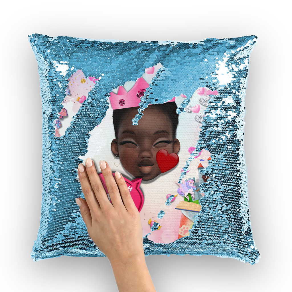 Mwah Princess Mermaid Sequin Cushion