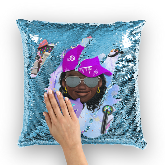 Cool Girl Mermaid Sequin Cushion Cover