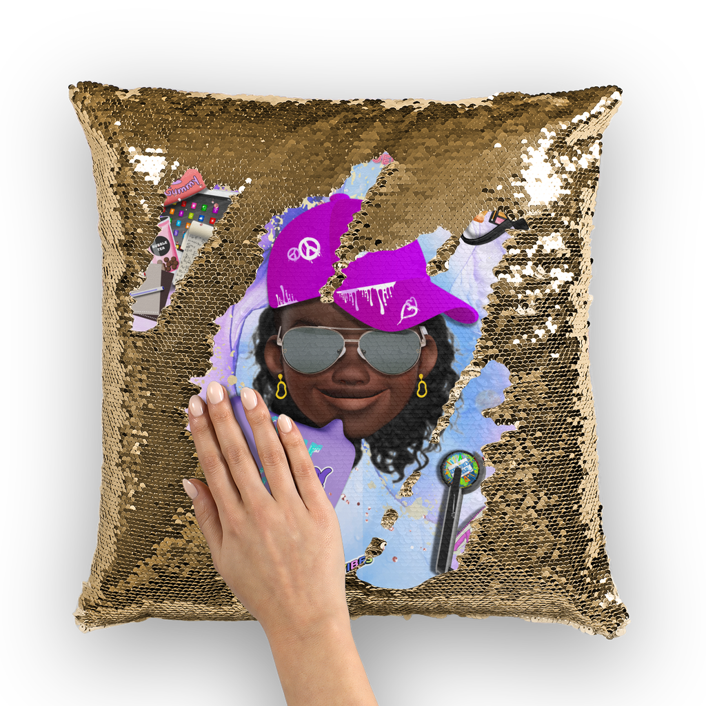 Cool Girl Mermaid Sequin Cushion Cover