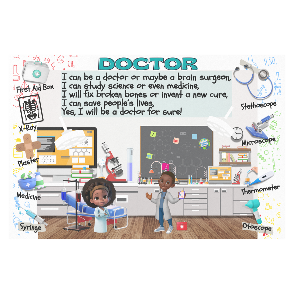 "I Can Be A Doctor" /Carpet / Rug / Play Mat /