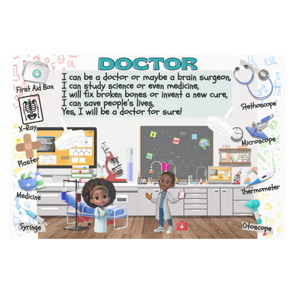 "I Can Be A Doctor" /Carpet / Rug / Play Mat /