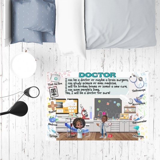 "I Can Be A Doctor" /Carpet / Rug / Play Mat /
