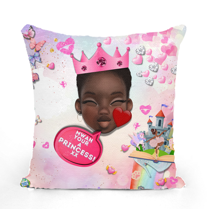 Mwah Princess Mermaid Sequin Cushion