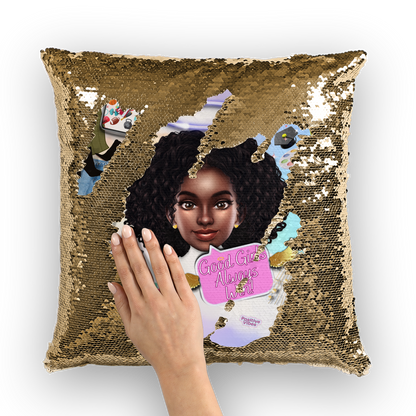 Good Girl Mermaid Sequin Cushion Cover