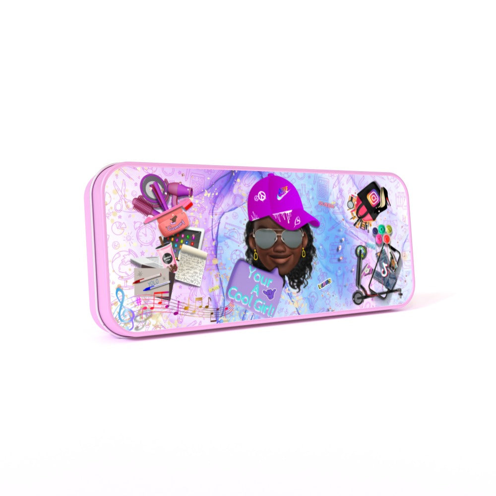 Cool Girl Emoji Pencil Case