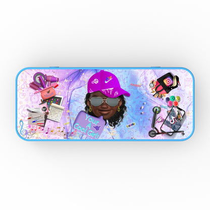 Cool Girl Emoji Pencil Case