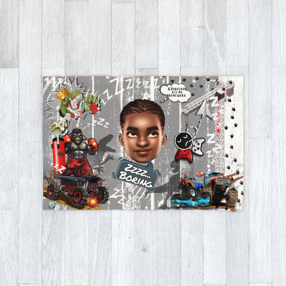 Rolling Eyes Boy Emoji Fleece/Blanket