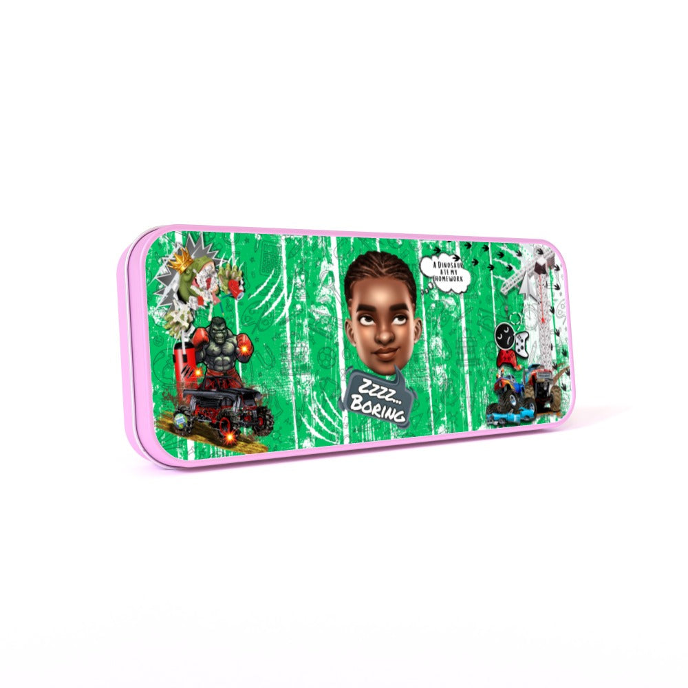 Rolling Eyes Boy Pencil Case