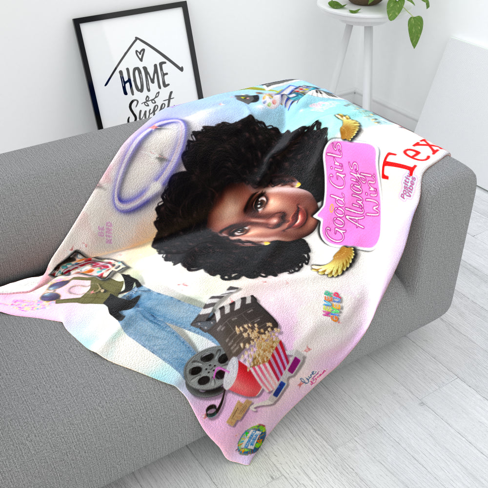 Personalised Good Girl Fleece/Blanket