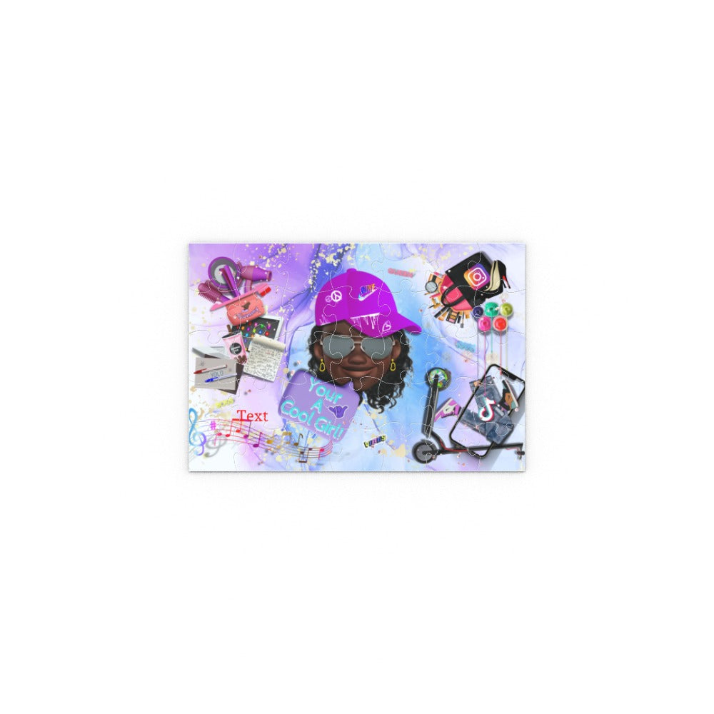 Personalised Cool Girl Jigsaw Puzzle